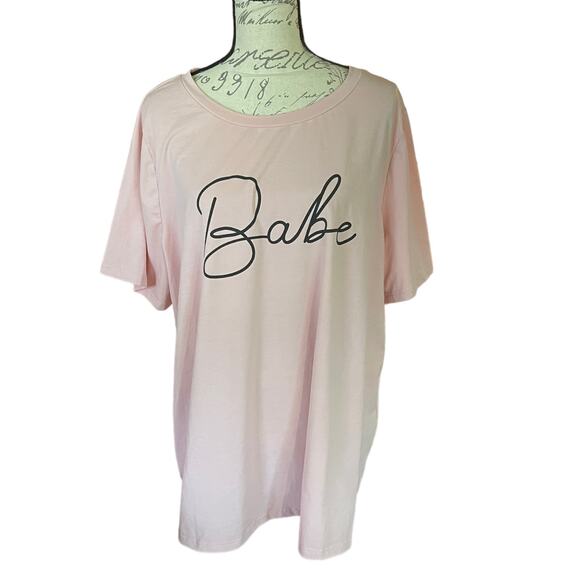 Bloomchic Plus Size Pink Babe Shirt Size 18/20 - Picture 1 of 3